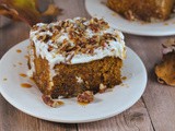 Pumpkin Caramel Bourbon Poke Cake