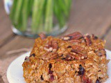 Pumpkin Spice Baked Oatmeal with Cranberries + Weekly Menu