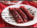 Red Velvet Crepes with Sweet Cream Cheese Filling