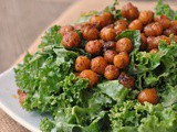 Roasted Chickpea Kale Salad with Tahini Dressing