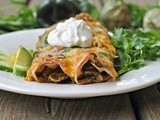 Roasted Chile Verde Chicken Enchiladas