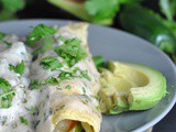 Roasted Shrimp Enchiladas with Jalapeno Cream Sauce + Weekly Menu