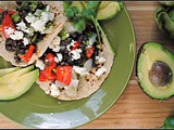 Roasted Tomatillo and Black Bean Tacos