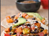 Roasted Vegetable and Black Bean Tacos {vegan}