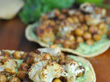 Roasted Vegetable and Chickpea Tostadas + Weekly Menu