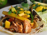 Salmon Fajitas with Mango Salsa