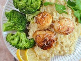 Seared Scallops and Lemon Parmesan Risotto