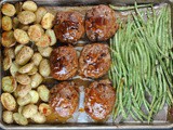 Sheet Pan bbq Meatloaf Dinner