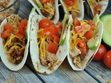 Shredded Chicken Slow Cooker Tacos + Weekly Menu