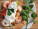 Shrimp Gyros with Tzatiki Sauce