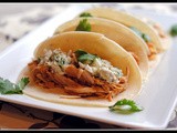 Slow Cooker bbq Chicken Tacos with Blue Cheese Slaw