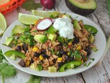 Slow Cooker Chicken Burrito Bowls + Weekly Menu