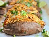 Slow Cooker Chicken Enchilada Stuffed Sweet Potatoes