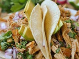 Slow Cooker Crispy Chicken Carnitas + Weekly Menu