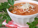 Slow Cooker Quinoa Chicken Parmesan Soup + Weekly Menu