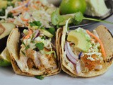 Spicy Tilapia Fish Tacos with Sriracha Mayo + Weekly Menu