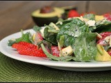 Strawberry Avocado Spinach Salad with Creamy Poppyseed Dressing