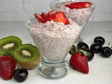 Strawberry Coconut Greek Yogurt Chia Seed Pudding