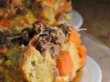 Sweet Potato and Sausage Strata + Weekly Menu