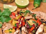 Teriyaki Chicken Tacos with Grilled Pineapple Pear Salsa + Weekly Menu