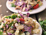 Thai Peanut Chicken Crunch Slaw Salad