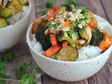 Thai Peanut Sweet Potato Broccoli Buddha Bowl + Weekly Menu