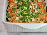 Weeknight Buffalo Chicken Enchiladas