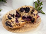 Whole Wheat Blueberry Chocolate Chip Muffins