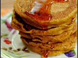 Whole Wheat Vegan Pumpkin Pie Pancakes