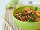 Shrimp Brown Rice Noodles with Homemade Sauce