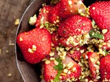 Whole 30: Balsamic Strawberries with Mint and Pistachios