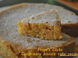 Quick Biscuit Cake Recipe, how to make easy quick biscuit cake