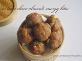 Easy chocolate almond energy bites recipe, easy simple no bake energy bites recipe