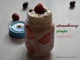 Powerpack strawberry grape smoothie recipe, break-fast strawberry smooothie reicpe