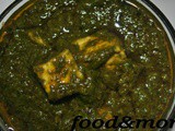 Recipe : Palak Paneer/Indian cottage cheese in Spinach Gravy