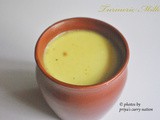 Turmeric milk using preserved turmeric recipe, how to make haldi doodh recipe at home
