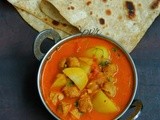 Ajwain Layered Paratha & Aloo Soya Curry