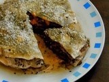 Chatti Pathiri/Kerala Sweet Lasagna/Crepes Layered With Sweet Filling