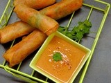 Chinese Veg Spring Rolls with mw Thai Peanut Sauce