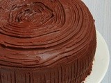 Chocolate Cake with Eggless Orange Custard Cream, Eggless White Chocolate Mousse and Chocolate Ganache