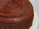 Chocolate Cake with Eggless Orange Custard Cream, Eggless White Chocolate Mousse and Chocolate Ganache