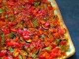 Coca de Venduras/Coca Vegetable/Vegan Catalan Style Vegetable Pizza