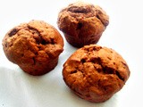 Eggless Apple & Carrot Breakfast Chocolate Muffins