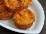 Eggless Butterless Pizza Muffins