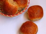 Eggless, Butterless Wholewheat Flaxmeal Dinner Rolls