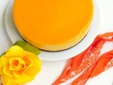 Eggless Mango Cheesecake with Agar Agar