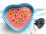 Eggless Strawberry & Milk Pudding