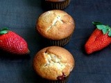 Eggless Strawberry Muffins