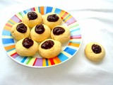 Eggless Thumbprint Chocolate Cookies