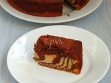 Eggless Zebra Cake